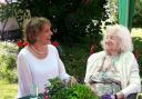 Anne Baker and Esther Rantzen garden party
