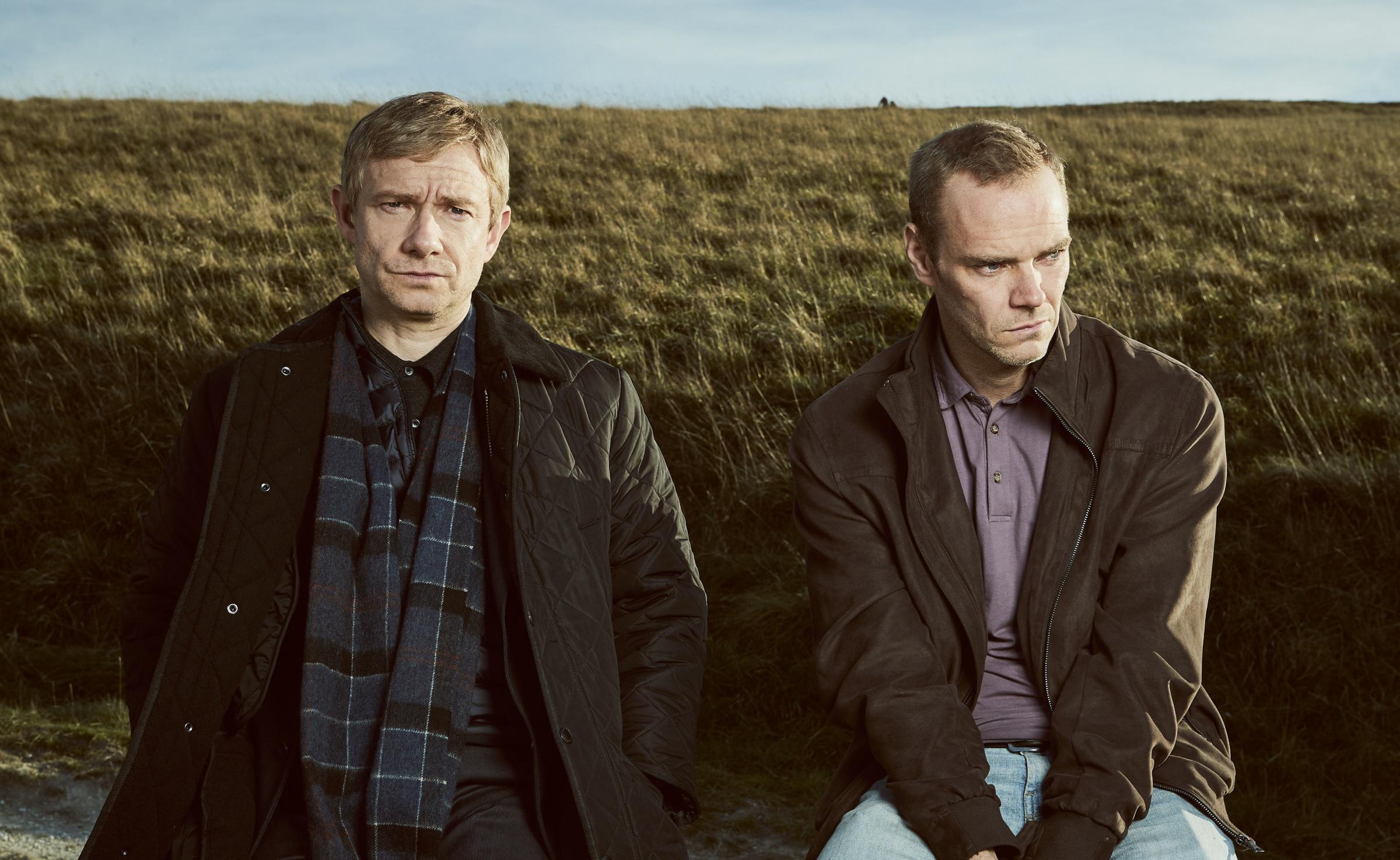 Undated ITV Handout Photo from A Confession. Pictured: (L-R) Martin Freeman as Steve Fulcher and Joe Absolom as Christopher Halliwell. See PA Feature SHOWBIZ TV Staunton. Picture credit should read: Â©ITV. WARNING: This picture must only be