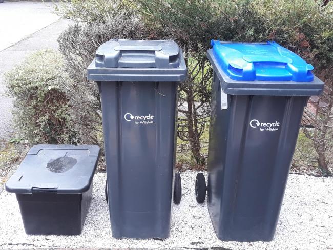 Rubbish and recycling bins