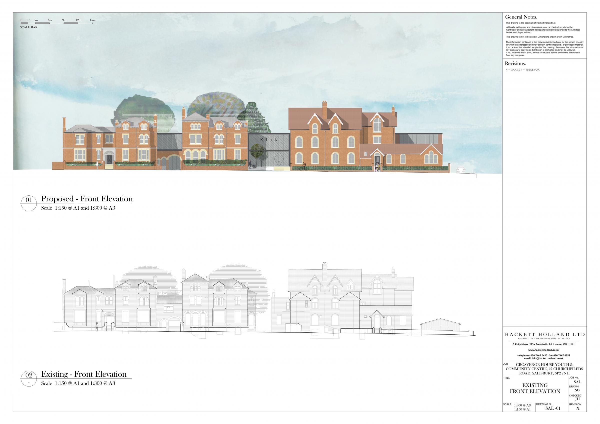 Architects impression of the front elevation. Picture from Hackett Holland.