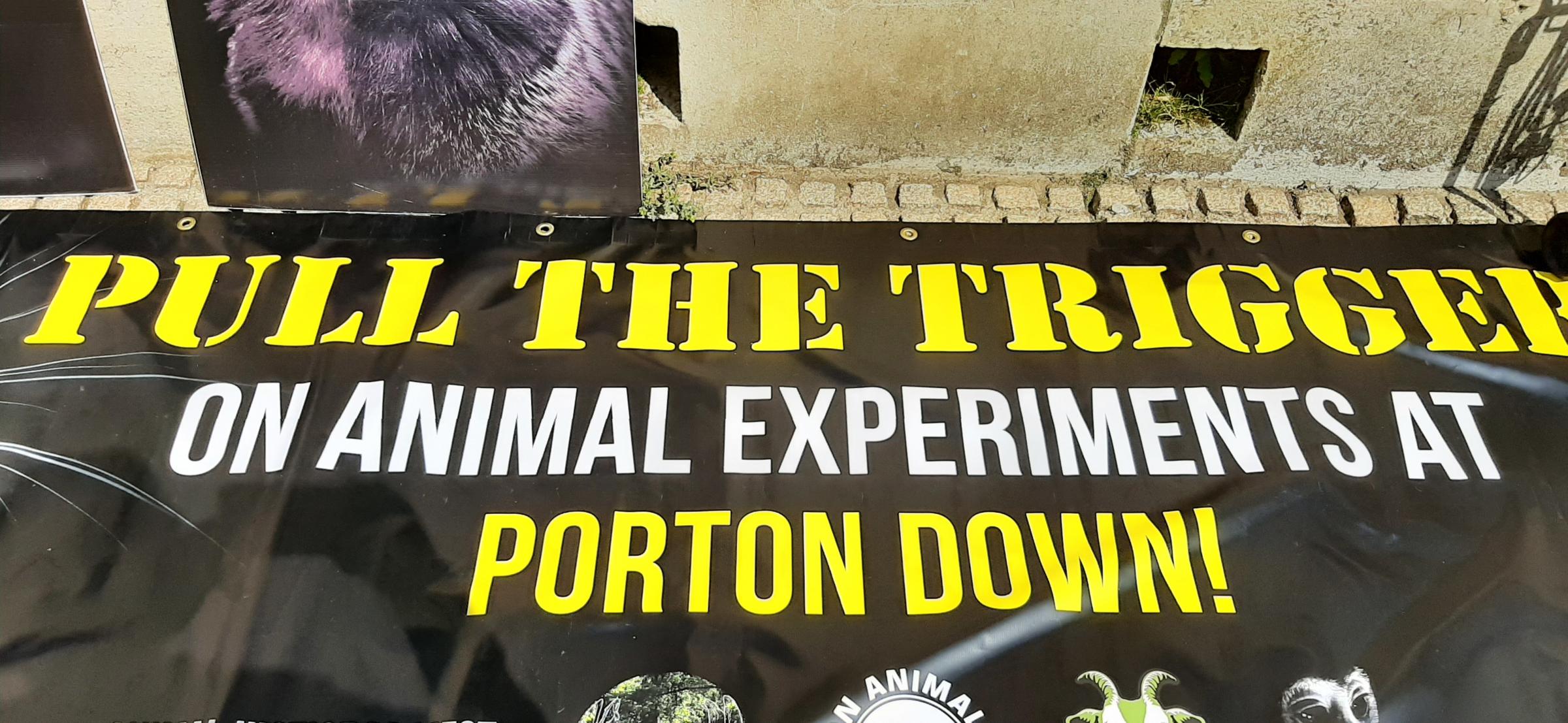 World Day for Animals In Laboratories protest, Porton Down