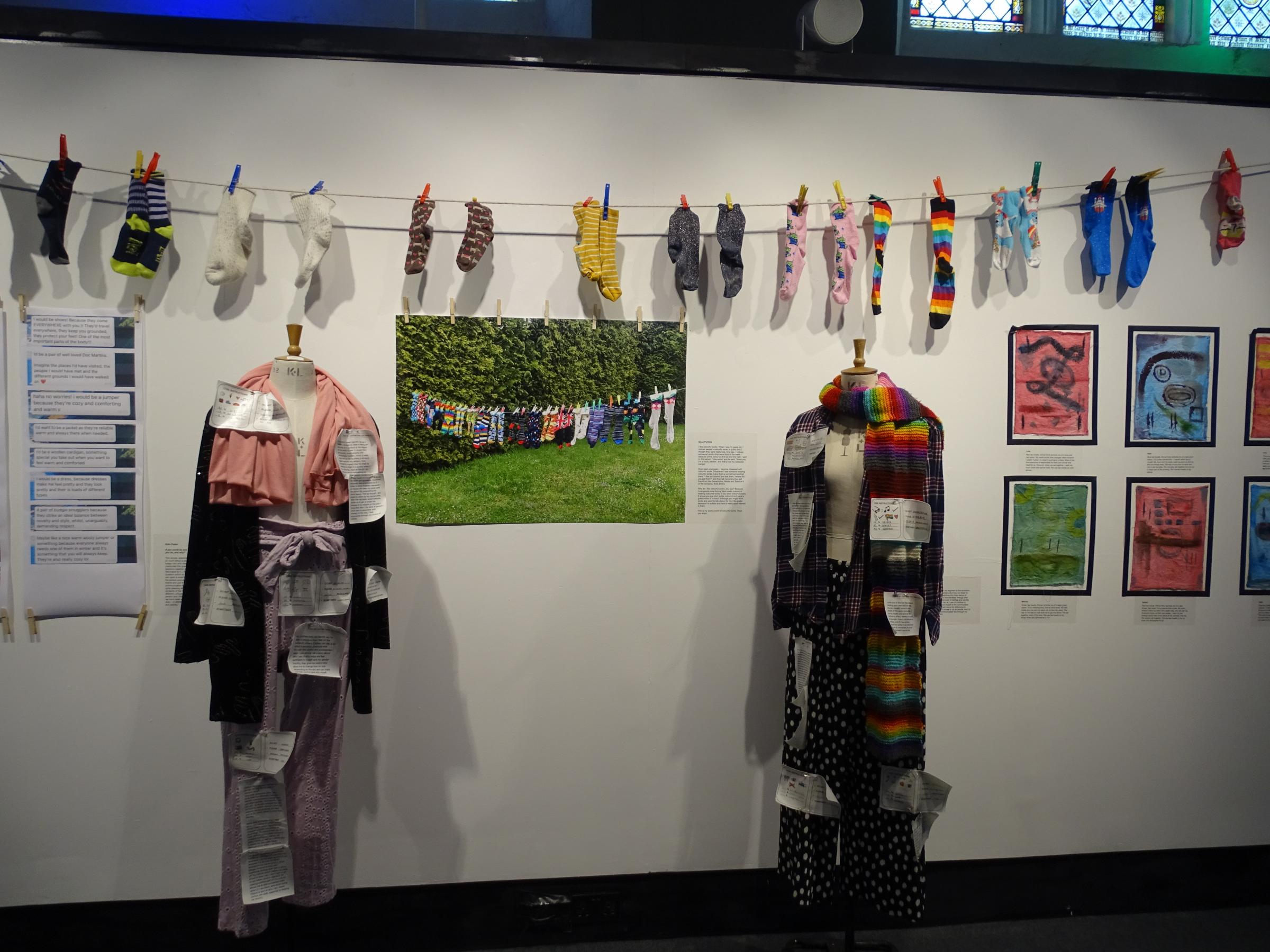 The Washing Lines installation at the SHIFT Hub in Salisbury Arts Centre