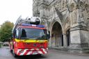 Ambulence, police and fire services attend incident at Salisbury Cathedral DC9253P16 Picture by Tom Gregory.