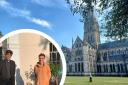 Internet celebrity Joe Sugg visited the cathedral this summer, meeting The Dean of Salisbury, The Very Revd Nicholas Papadopulos.