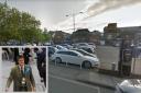 Brown Street car park (Google Street View) and inset, Wiltshire Council leader Richard Clewer