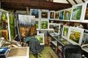 Pete Gilbert's art studio in Woodgreen