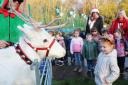 Reindeers visit school children