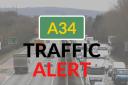 Heavy delays on A34 near Whitchurch following vehicle fire