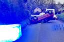 Person in hospital with 'serious injuries' as car flips on roof