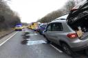 Four-vehicle pile-up sees A31 closed for hours