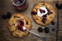 Rustic apple tarts with maple blackberry sauce, by the Sentient Baker