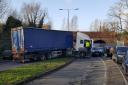 The lorry that got stuck near Central car park in Salisbury