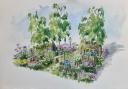 Watercolour illustration of 'A Forest of Calm' by Alexandra Froggratt