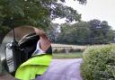 Police are appealing for information after a man puched a woman and a dog near Child Okeford