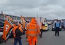 Striking bin collectors at the Salisbury depot on Wednesday last week (March 9).