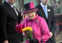 Her Majesty The Queen arrives at Salisbury Railway Station for her Diamond Jubilee visit to Salisbury. Picture by Simon Ward