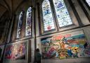Salisbury Cathedral, Installation of Grayson Perry Exhibition. Picture by Finnbarr Webster