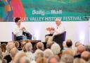 Sir John Major at the Chalke Valley History Festival. Picture by John Rose