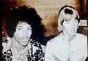 Tich Amey with Jimi Hendrix.