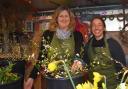 Florist Sally Valentine with  Hyde Flower Company owner,  Caroline Howells