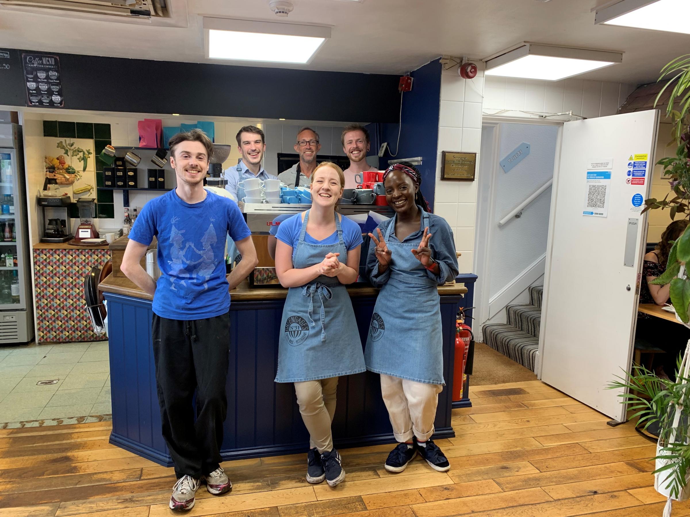 The team at Greengages - Salisbury Journals café of the year 2021