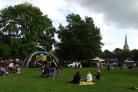 People in the Park at Queen Elizabeth Gardens in Salisbury