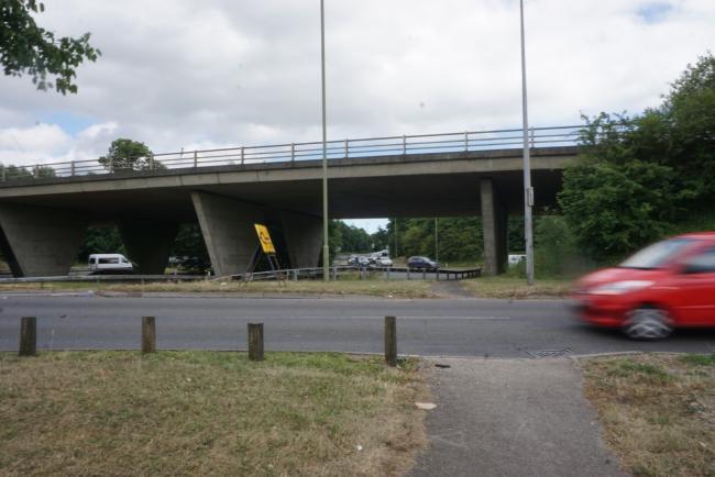 The A31 road bridge near Ringwood