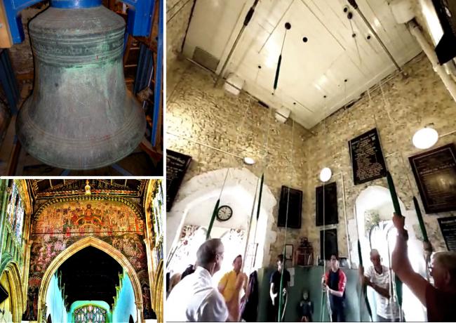 Why this 300-year-old church bell will join the nation in ringing a 'warning' tomorrow. Left photo by Jim Linwood (Creative Commons)