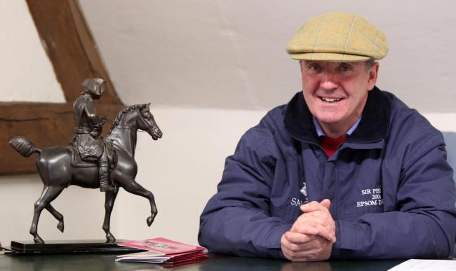 Racehorse trainer Marcus Tregoning at his desk in his office, Whitsbury Manor Stables, Whitsbury                     Thursday 21st March 2013.