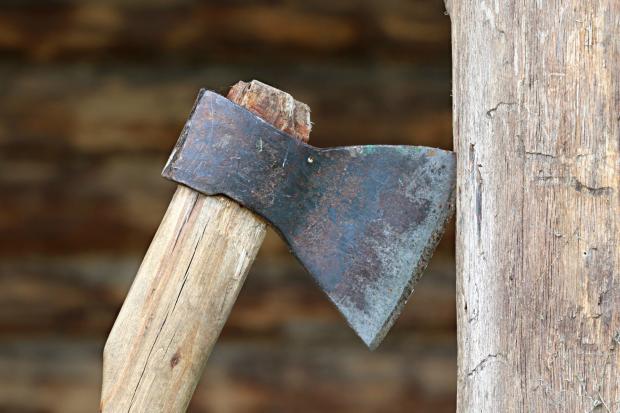 Salisbury Journal: An axe touching wood. Credit: Canva