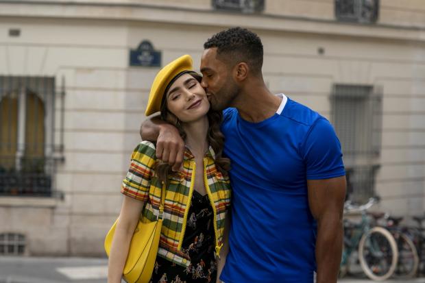 Salisbury Journal: (Left to right) Lily Collins as Emily and Lucien Laviscount as Alfie. Credit: Netflix