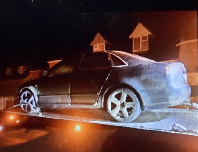 An Audi was seized by police in Bransgore  Picture: Ringwood Police Facebook page