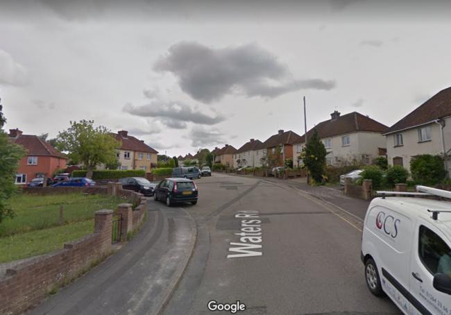 A parked vehicle in Waters Road was broken into last week. Google Maps image.