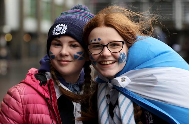 Salisbury Journal: Scotland fans gearing up for today's Six Nations clash against England. Picture: PA