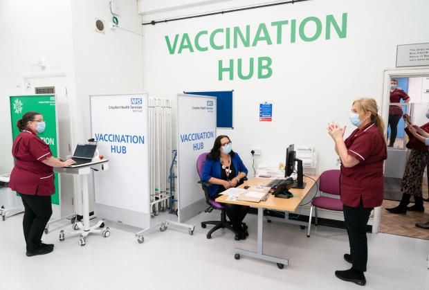 Salisbury Journal: The Vaccination Hub at Croydon University Hospital, south London (PA)