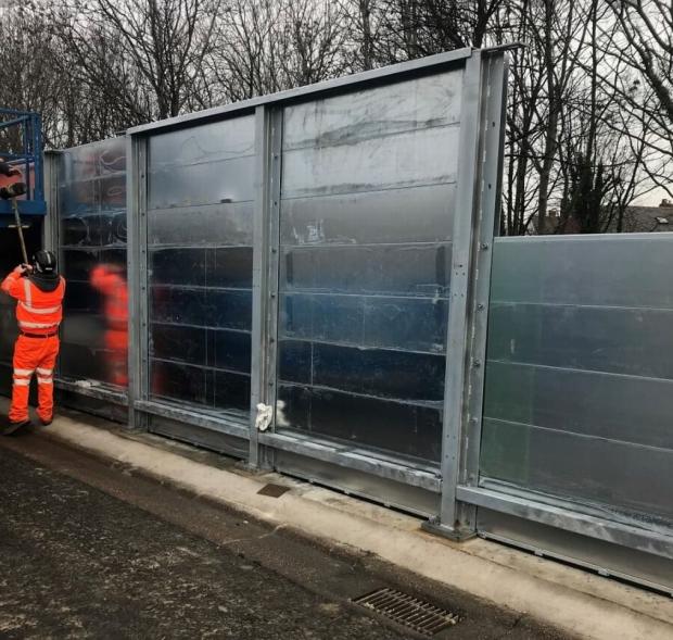 Salisbury Journal: Example of a roadside noise barrier. Picture: Highways England