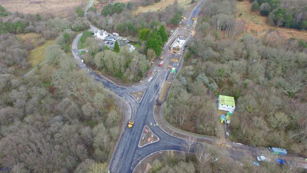 Salisbury Journal: Aerial image of the work at Holmsley Bridge. Picture: Knights Brown