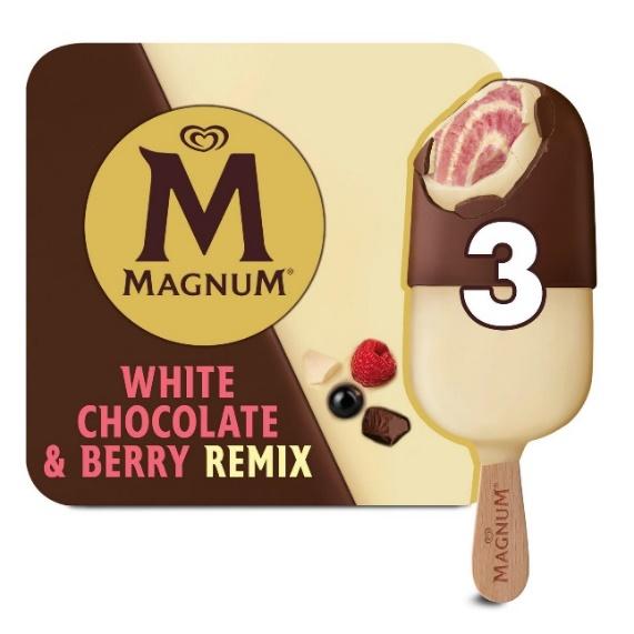 Salisbury Journal: Magnum White Chocolate and Berry Remix Ice Cream Sticks. Credit: Iceland