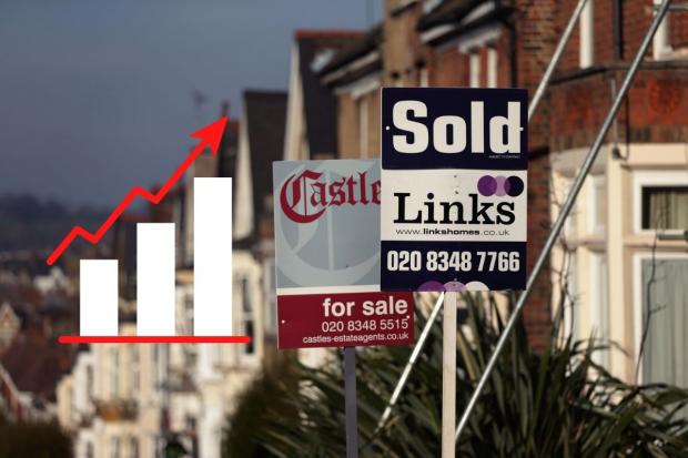 New figures show that house prices in the South West have increased by 14.8% in the last year. Credit: PA Media