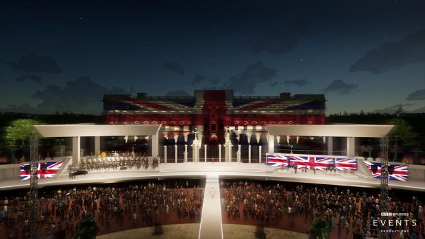 Salisbury Journal: Buckingham Palace will be projected with the image of a Union flag. Picture: PA