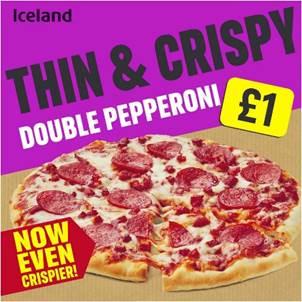 Salisbury Journal: Thin and Crispy Double Pepperoni Pizza. Credit: Iceland