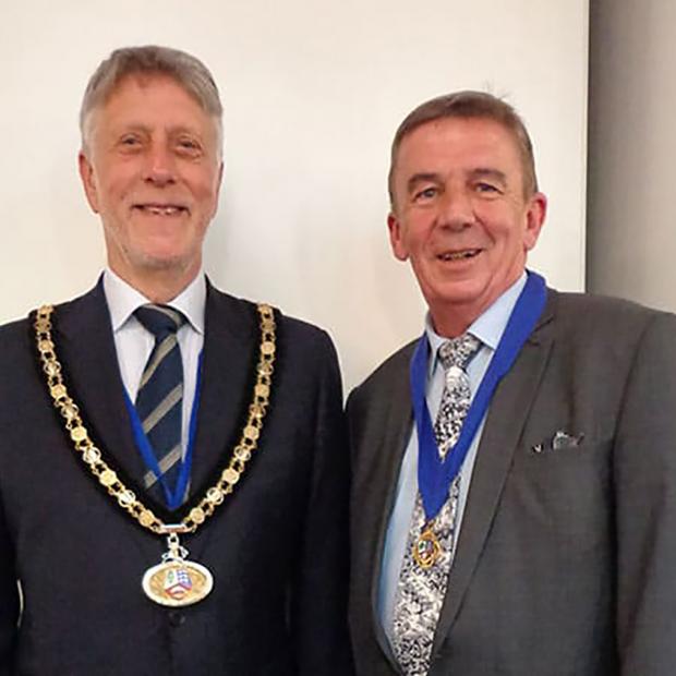 Salisbury Journal: Former mayor of Ringwood Cllr Tony Ring and former deputy mayor Philip Day. Picture: Ringwood Town Council