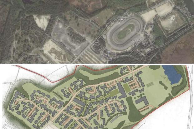 Salisbury Journal: How the views above Ringwood Raceway could change. Pictures: Inspired Villages