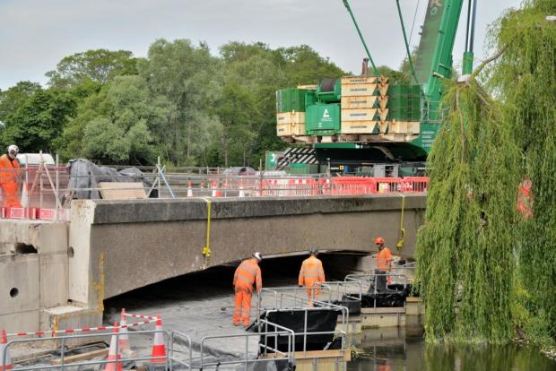 Salisbury Journal: A31 bridge replacement works at Ringwood in May/June 2022. Picture by Derek Maidment
