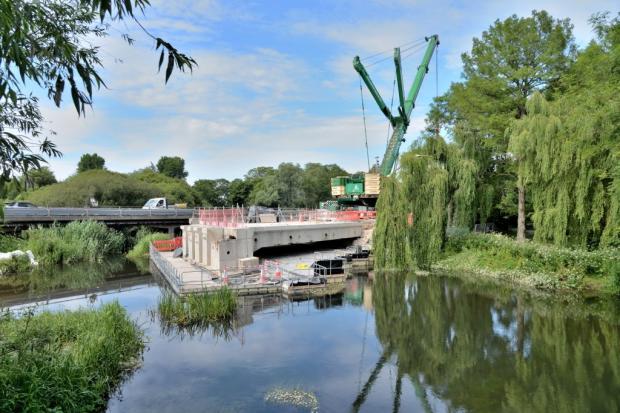 A31 bridge replacement works at Ringwood in May/June 2022. Picture by Derek Maidment