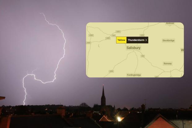The weather warning covers Salisbury. Picture: Donald Capewell, Met Office.