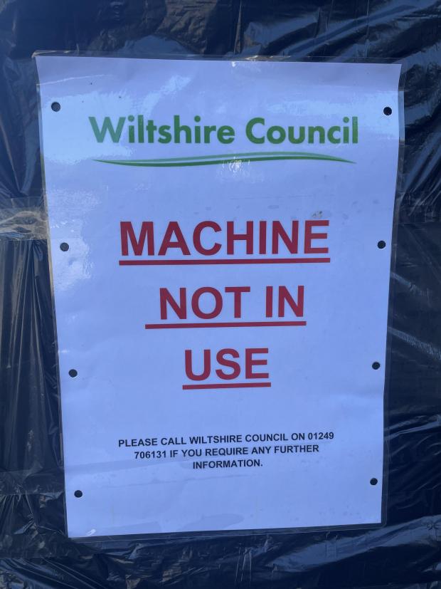 Salisbury Journal: The notice posted on the ticket machine