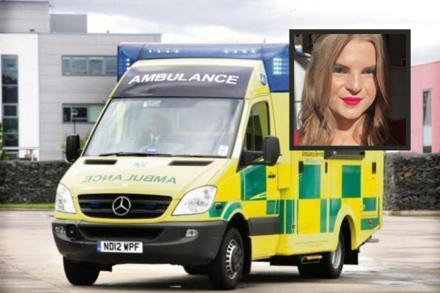 'He has such a long life ahead of him' - Boy rescued from choking on grape. Ambulance stock image and inset, Hollie Yates