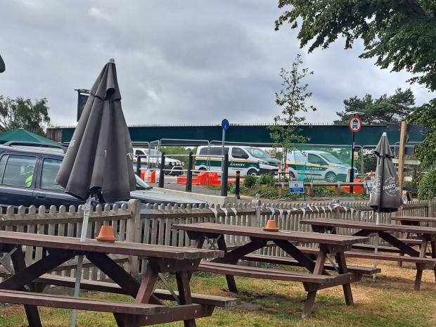 Salisbury Journal: 45m beams arrive on A31 at Ringwood as seen from the Fish Inn pub. Picture: Jonathan Boswell