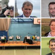 The candidates in the sports hall